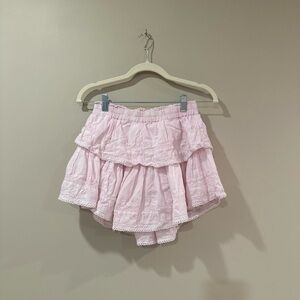 LOVE SHACK FANCY Ombre Pink Layered Mini Skirt XS